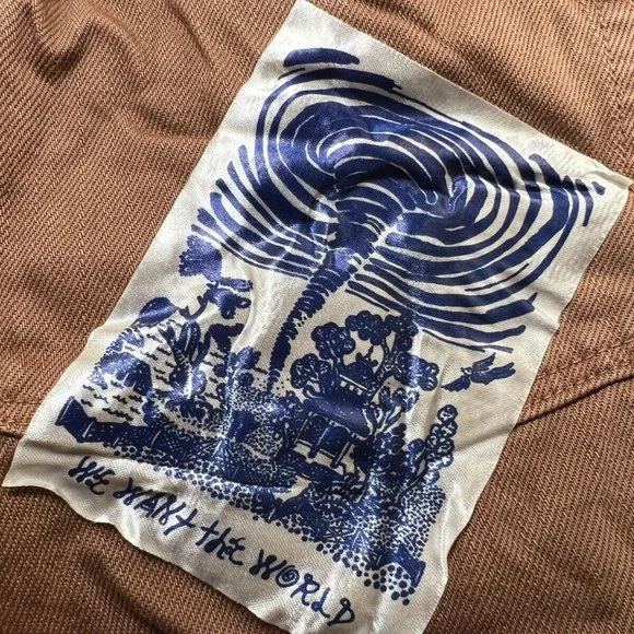 KSUBI Jing Cut Off Shorts Brown Low Rise Raw Hem Baggy Fit side slit NWT - Picture 4 of 13